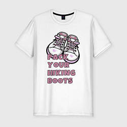 Футболка slim-fit Pink boots, цвет: белый