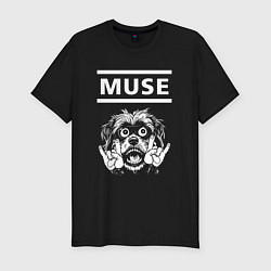 Футболка slim-fit Muse rock dog, цвет: черный