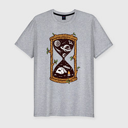 Футболка slim-fit Космический поход, цвет: меланж