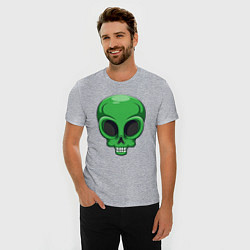 Футболка slim-fit Green skeletor, цвет: меланж — фото 2