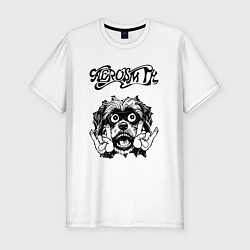 Футболка slim-fit Aerosmith - rock dog, цвет: белый