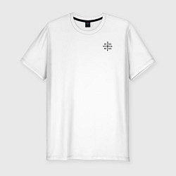 Футболка slim-fit Сокрушу пред ним врагов его малая Ника черная, цвет: белый