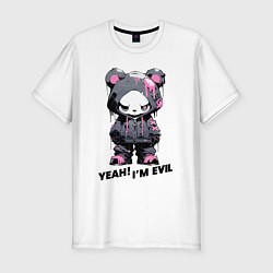 Футболка slim-fit Да - я злой, цвет: белый