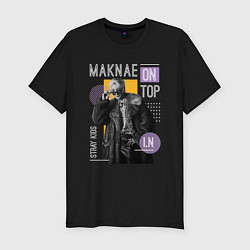 Футболка slim-fit Stray kids Maknae on top IN, цвет: черный