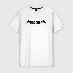 Футболка slim-fit Dadcula - папа Дракула, цвет: белый