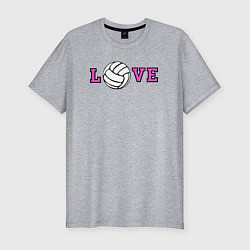 Футболка slim-fit Love volley, цвет: меланж