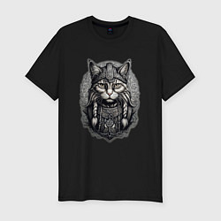 Футболка slim-fit Viking cat, цвет: черный