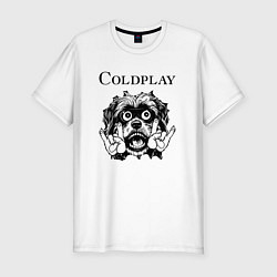 Футболка slim-fit Coldplay - rock dog, цвет: белый