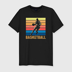 Футболка slim-fit Basketball lettering, цвет: черный