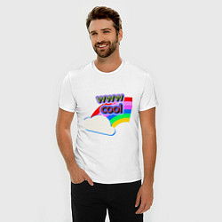 Футболка slim-fit Rainbow Vibes, цвет: белый — фото 2