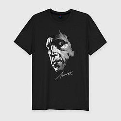 Футболка slim-fit Высоцкий Владимир - автограф, цвет: черный