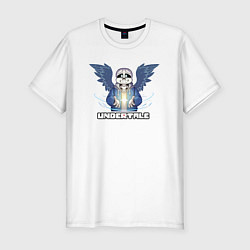 Футболка slim-fit Undertale Санс, цвет: белый