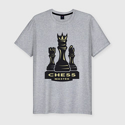 Футболка slim-fit Chess master, цвет: меланж