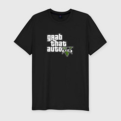Футболка slim-fit GTA5 игровое лого, цвет: черный