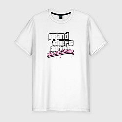 Футболка slim-fit GTA vice city stories game, цвет: белый