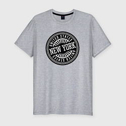 Футболка slim-fit United States - New York, цвет: меланж