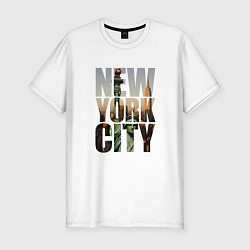 Футболка slim-fit New York city big room, цвет: белый
