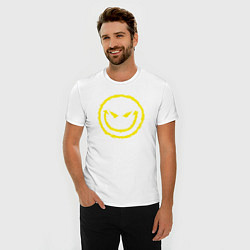 Футболка slim-fit Evil smile, цвет: белый — фото 2