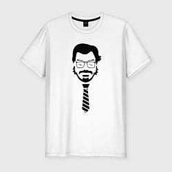 Мужская slim-футболка Профессор - бумажный дом