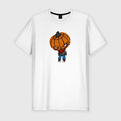 Футболка slim-fit Sigma boy is Halloween, цвет: белый