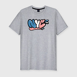 Футболка slim-fit Graffiti NYC, цвет: меланж