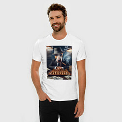 Футболка slim-fit Dog Corleone - meme, цвет: белый — фото 2