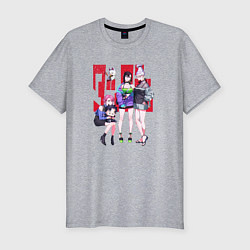 Футболка slim-fit Dandadan Girls, цвет: меланж