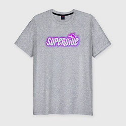 Футболка slim-fit Supervive logo, цвет: меланж