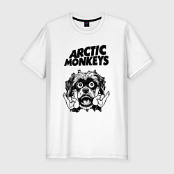 Футболка slim-fit Arctic Monkeys - rock dog, цвет: белый