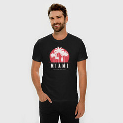 Футболка slim-fit Miami ocean drive, цвет: черный — фото 2