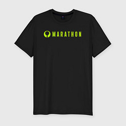 Футболка slim-fit Marthon logotype, цвет: черный