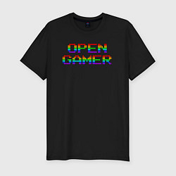 Футболка slim-fit Open gamer logo, цвет: черный