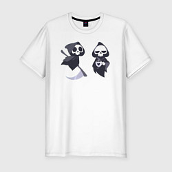Футболка slim-fit Смерть, цвет: белый