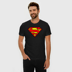 Футболка slim-fit Superman logo, цвет: черный — фото 2