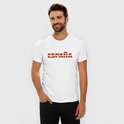 Футболка slim-fit Испания флаг, цвет: белый — фото 2