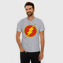 Футболка slim-fit Flash logo, цвет: меланж — фото 2