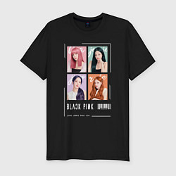 Футболка slim-fit Blackpink 4 colors, цвет: черный