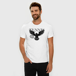 Футболка slim-fit Теннис с орлом, цвет: белый — фото 2