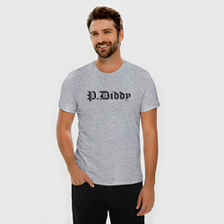 Футболка slim-fit Rapper P Diddy - meme, цвет: меланж — фото 2