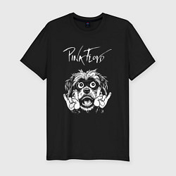 Футболка slim-fit Pink Floyd rock dog, цвет: черный