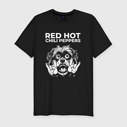 Футболка slim-fit Red Hot Chili Peppers rock dog, цвет: черный