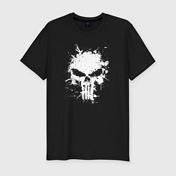 Футболка slim-fit Череп Карателя, цвет: черный