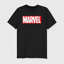 Футболка slim-fit Marvel logo, цвет: черный