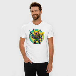 Футболка slim-fit Cool Pikachu - special forces, цвет: белый — фото 2