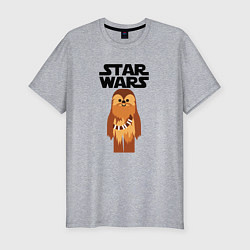 Футболка slim-fit Чубакка - Звездные войны, цвет: меланж