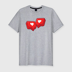 Футболка slim-fit Love like, цвет: меланж