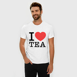 Футболка slim-fit I love tea, цвет: белый — фото 2