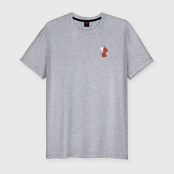 Футболка slim-fit Божья коровка маленькая, цвет: меланж