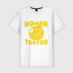 Футболка slim-fit Homer tested, цвет: белый