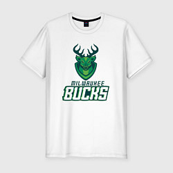 Мужская slim-футболка Milwaukee Bucks NBA